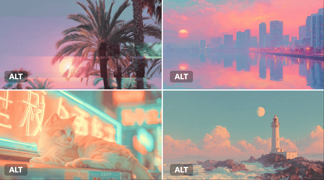 Fantastic vaporwave distortion