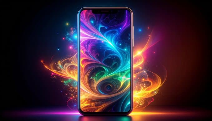 Abstract Neon Light Art Design