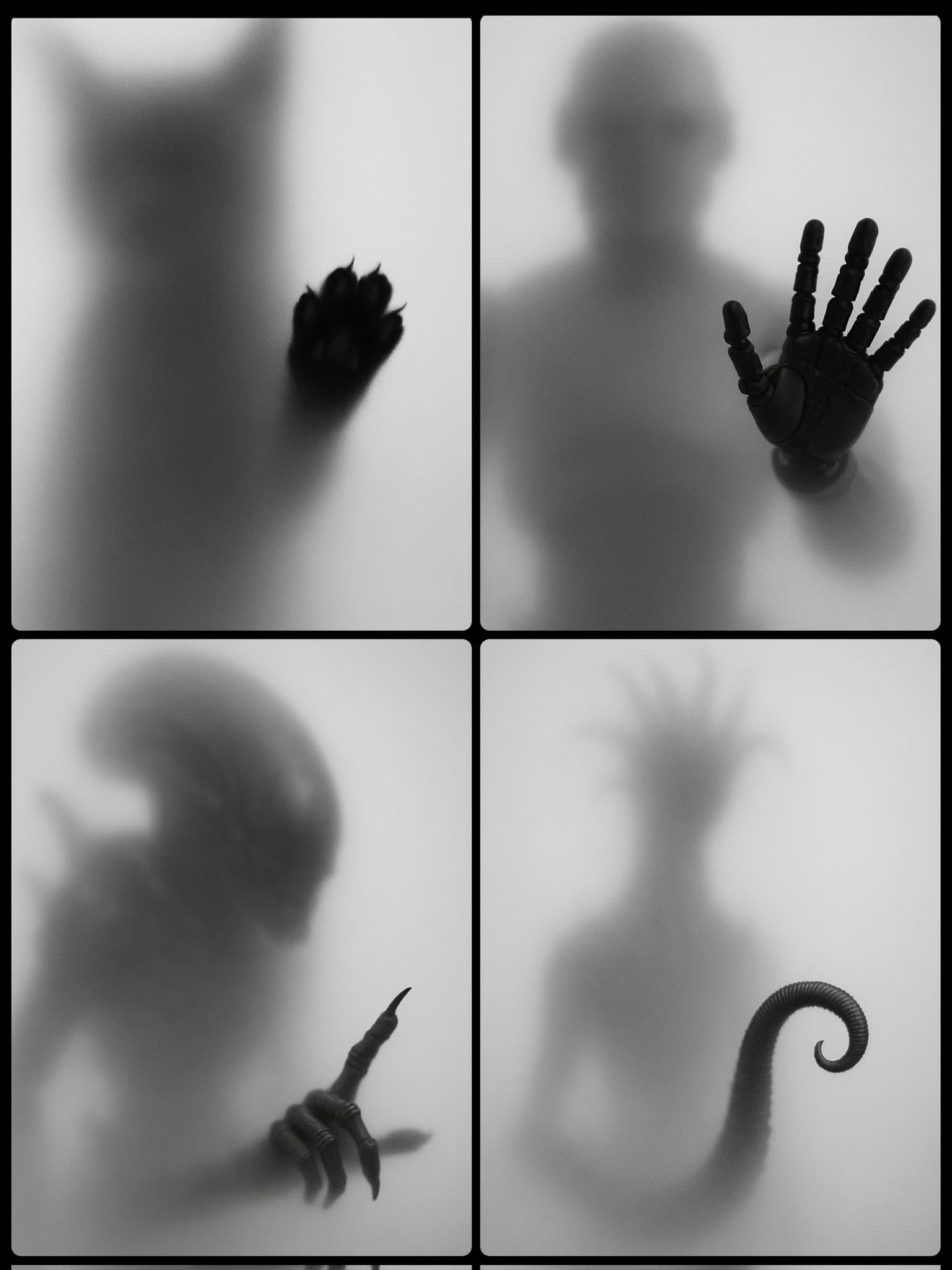 Frosted blur silhouette