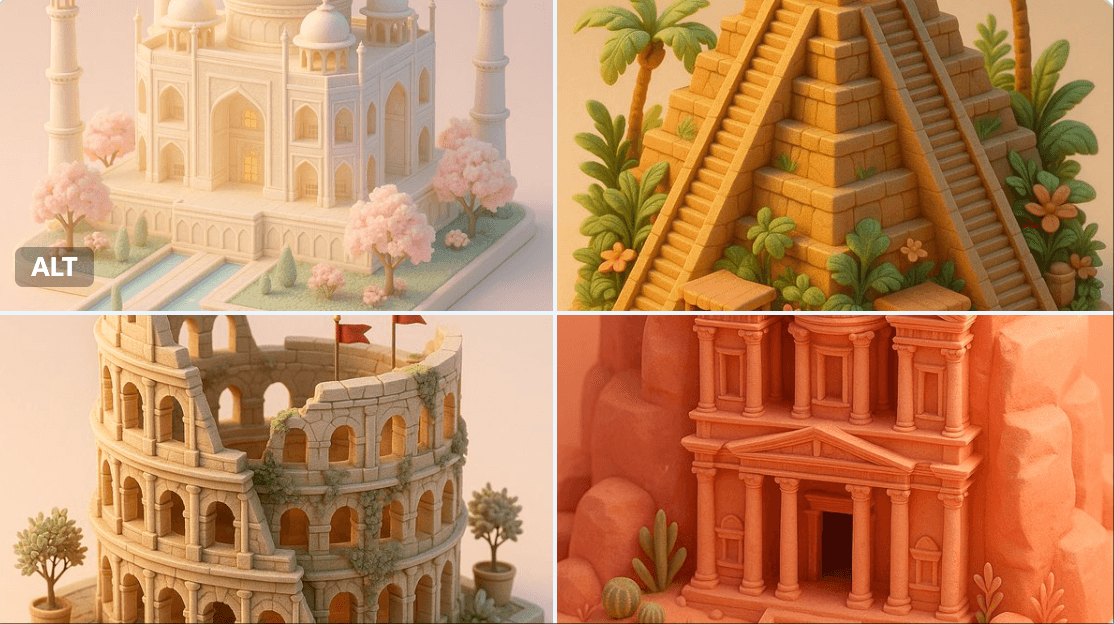 Classic micro toy style Classic micro toy style (architecture, nature)