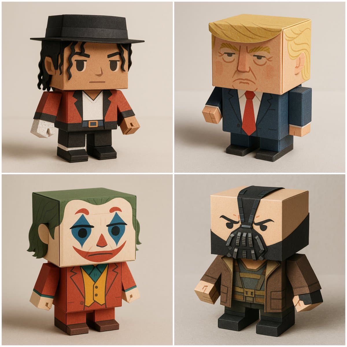 Ultra-detailed box-shaped papercraft toy