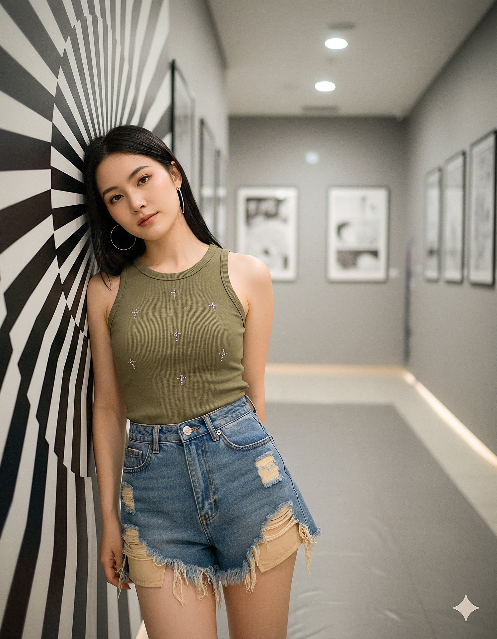 Woman in the hallway