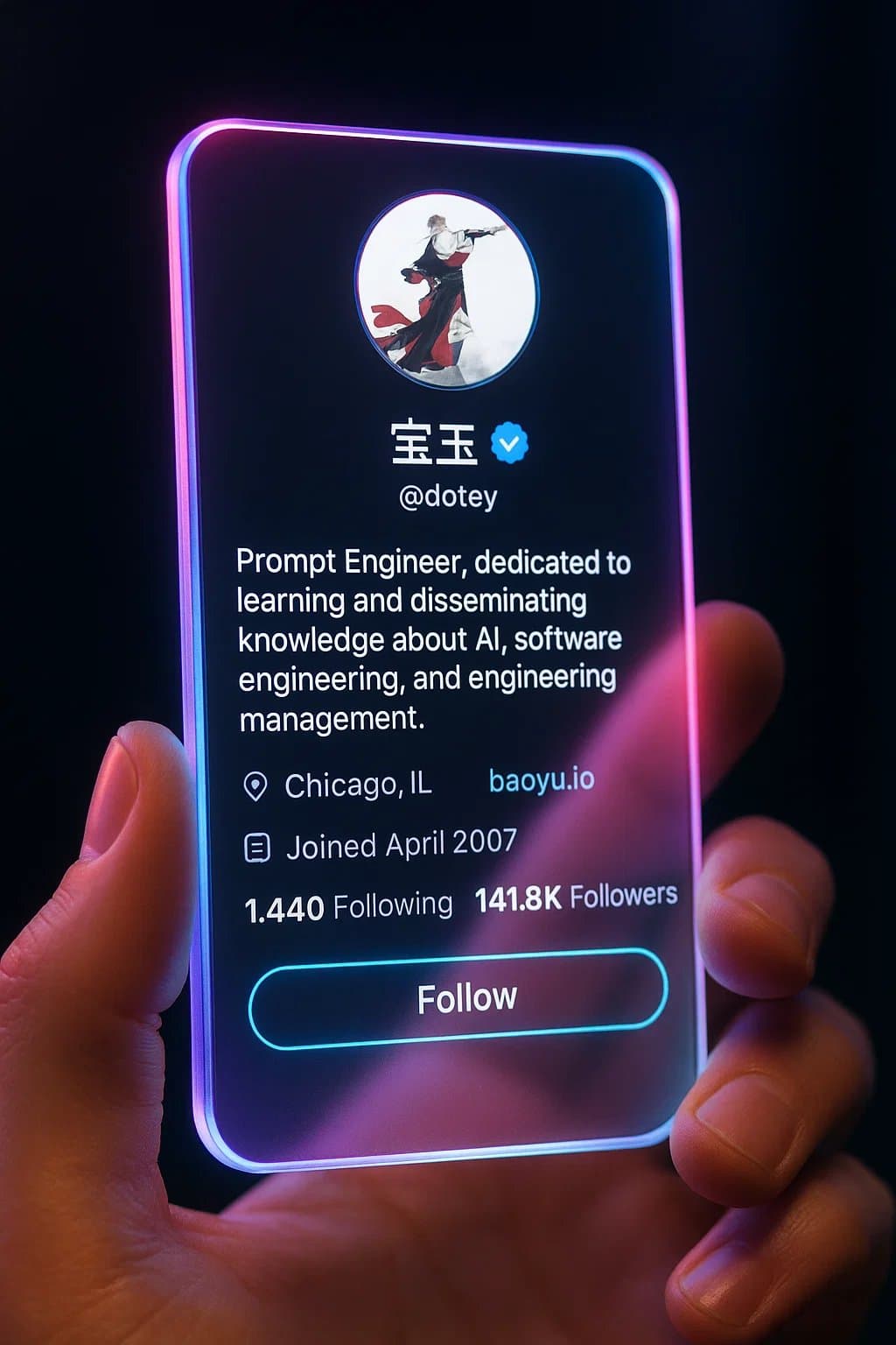Cybernetic Aesthetic Future Social Media Interface Screenshot