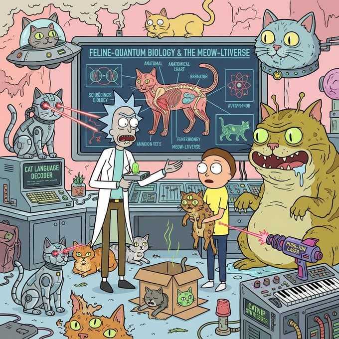 Rick and Morty style cards