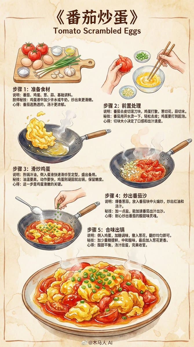 Recipe - Scrambled Eggs with Tomatoes