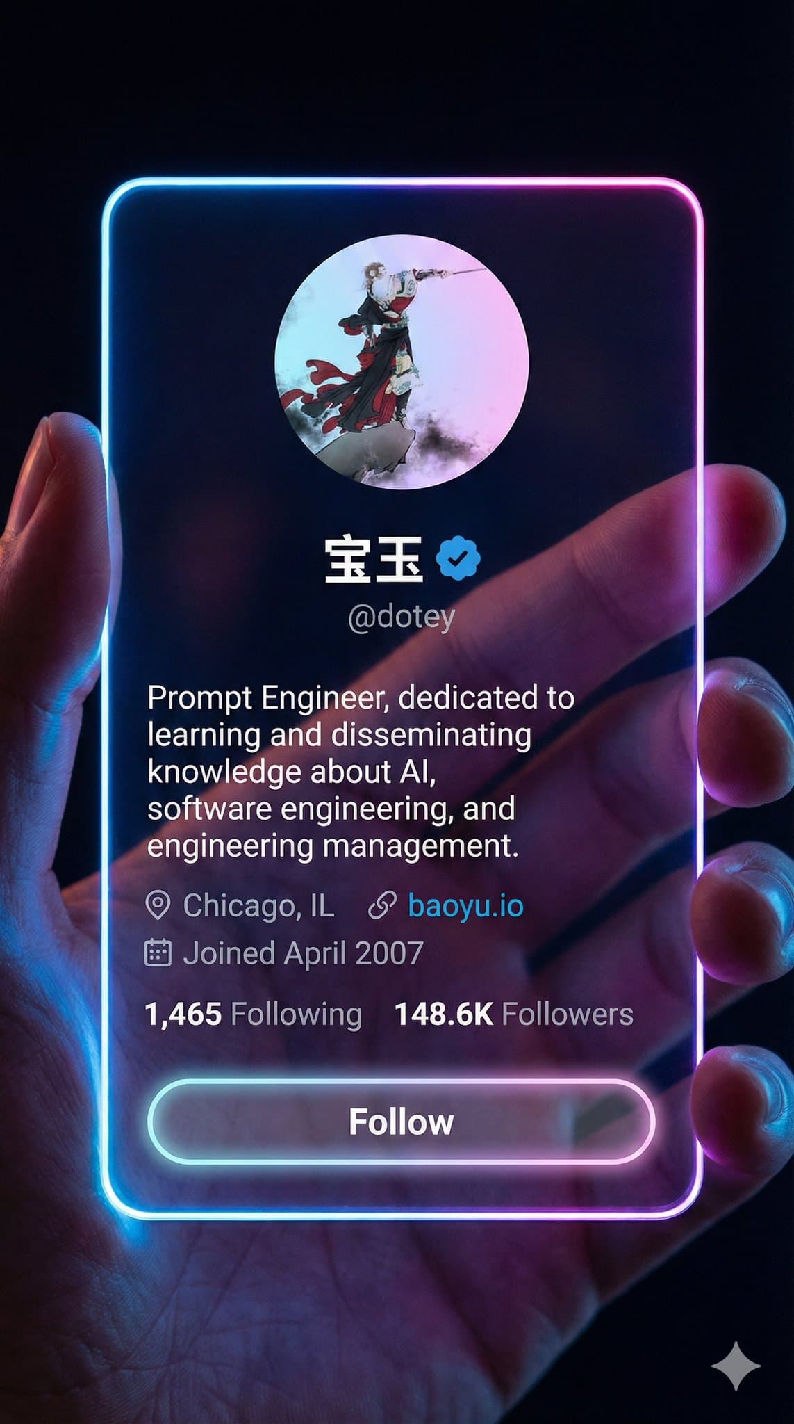 Cyberpunk aesthetic style card